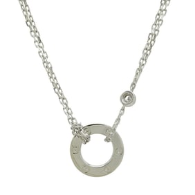 Cartier LOVE L?VE Love Circle Necklace Pendant 18KWG White Gold Diamond 0.03ct B7219400