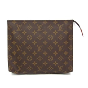 Louis Vuitton Monogram Poche Toilette 26 M47542 Women,Men Pouch Brown