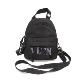 Valentino Garavani VLTN Backpack-style Shoulder Pouch Men,Women Nylon Pouch,Shoulder Bag Black