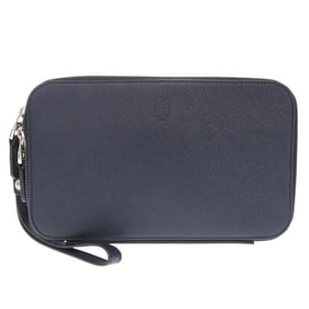 Dunhill Leather Navy Second Bag Clutch 0710Dunhill Men's