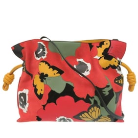LOEWE Flamenco Joe Brainard Collaboration Leather Red Yellow Shoulder Bag 0664LOEWE