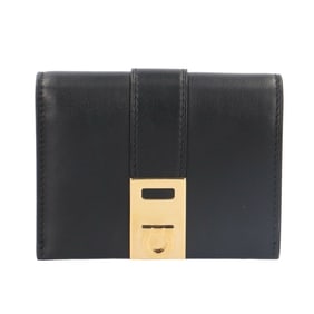 Salvatore Ferragamo Gancini Bi-fold Wallet Calfskin 220633 Women's