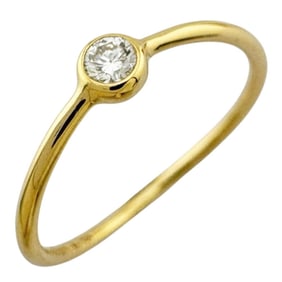 Tiffany Elsa Peretti Wave Single Row Ring, Size 7.5, 18K Gold, Diamond, Women's, TIFFANY&Co.
