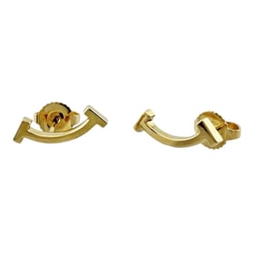 Tiffany T Smile Earrings, 18k gold, women's, TIFFANY&Co.