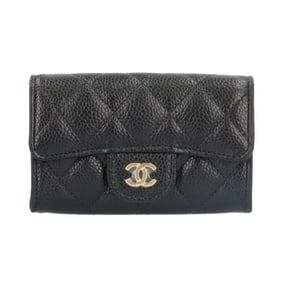 CHANEL Classic Flap Card Case Caviar Skin AP0214 Women's