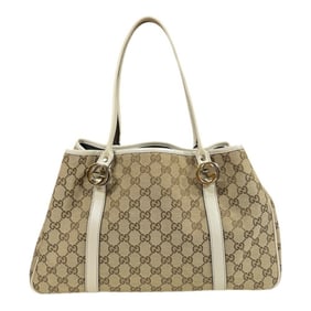 Gucci GG Twins Canvas Tote Bag 232957 Beige Women's GUCCI