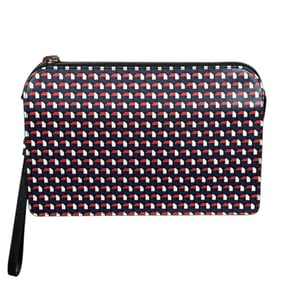 Prada Geometric Saffiano Clutch Bag Leather VR056P Black Men's PRADA