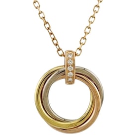 Cartier Trinity Necklace 18K Diamond Women's CARTIER