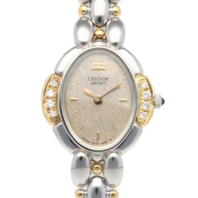 Credor Seiko Watch Stainless Steel 1E70-3040 Quartz Ladies CREDOR SEIKO Diamond