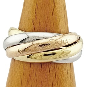 Cartier Trinity 5-row ring, size 10, 18k gold, for women, CARTIER
