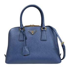 Prada Promenade Saffiano Shoulder Bag Leather BL0837 Blue Women's PRADA 2way