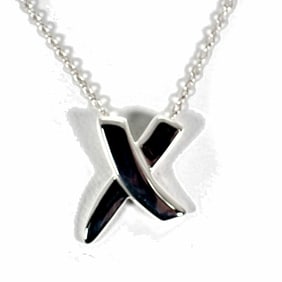 TIFFANY Tiffany 925 Kiss Pendant Necklace j5-5