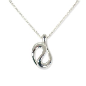 TIFFANY Tiffany 925 Wave Pendant Necklace j9-1