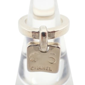 CHANEL Camellia Clover Charm Ring Size 10