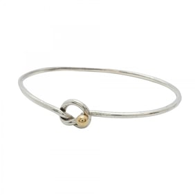 Tiffany Bangle Hook & Eye 18KYG Yellow Gold Silver 925 Ladies