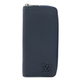 LOUIS VUITTON LV Aerogram Zippy Wallet Vertical Round Long Leather Marine Navy M81767