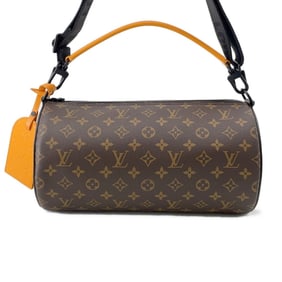Louis Vuitton Shoulder Bag Monogram Macassar Soft Polochon M46691 2way Handbag Black