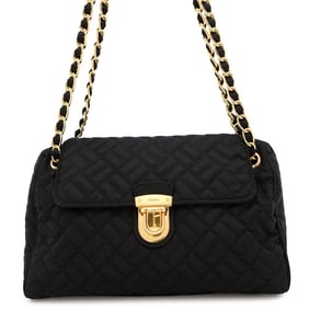 Prada Chain Shoulder Bag Quilted Nylon BR4965 PRADA Black