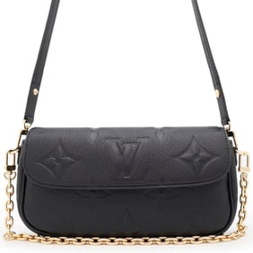 Louis Vuitton Chain Wallet Monogram Empreinte on Ivy M82154 Black 2way