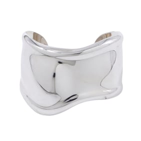 Tiffany Bracelet Elsa Peretti Smallbone Cuff Medium SV925 Silver Right Hand & Co.