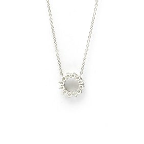Tiffany Open Circle Mini Diamond Necklace Platinum Diamond Men,Women Fashion Pendant Necklace