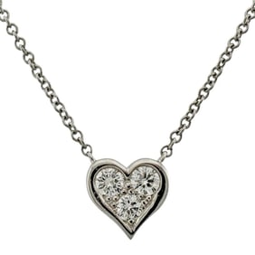 Tiffany Sentimental Heart Necklace Pt950 Platinum Women's TIFFANY&Co.