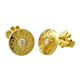Tiffany 1837 Circle Earrings, 18K Gold, Diamond, Women's, TIFFANY&Co.
