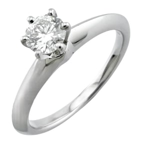Tiffany Solitaire Ring, Size 7.5, Pt950 Platinum, Diamond, 0.23ct, Women's, TIFFANY&Co.