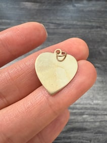 Vintage 14K Gold Heart Tag Charm