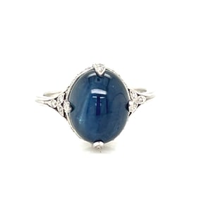 Platinum Sapphire & Diamond Platinum  Ring