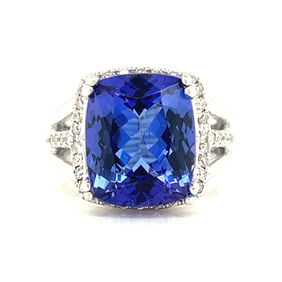 18k Tanzanite Dia Ring