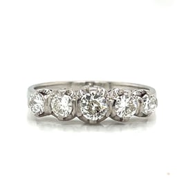 Platinum 5 Diamond Ring