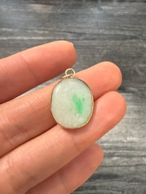 Vintage Jade and 14K Gold Charm