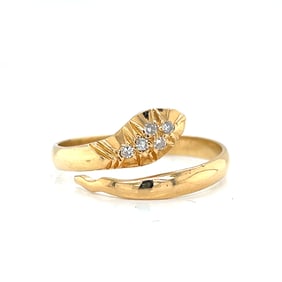 18k Edwardian Diamond Snake Ring