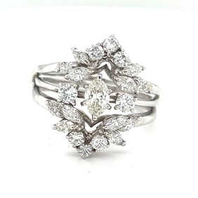 18k Diamond Double Ring