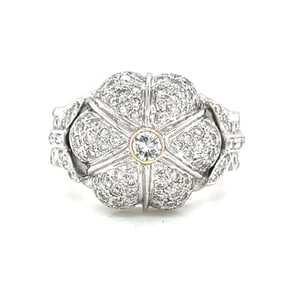 Retro 18k Diamond Ring