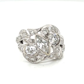 Retro 18k Diamond Ring