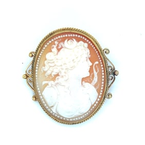 Edwardian Cameo Pendant 18k