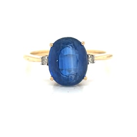 14k Sapphire Solitaire Ring