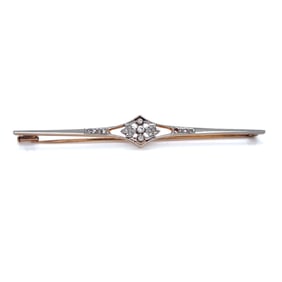 18k & Platinum Diamond Edwardian Brooch