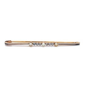 18k & Platinum Diamond Edwardian Brooch