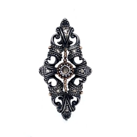 Georgian Low Gold Diamond Ring