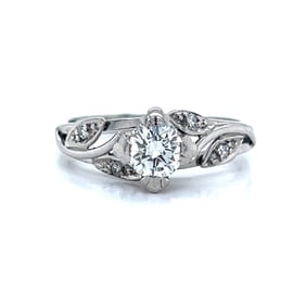 Art Deco Platinum Diamond Engagement Ring