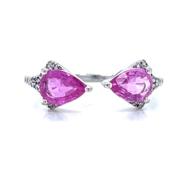 18k Pink Sapphire Ring
