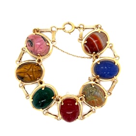 14k Retro Scarab Bracelet
