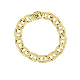 Vintage Tiffany & Co. 18k Gold Chain Bracelet Flat Link