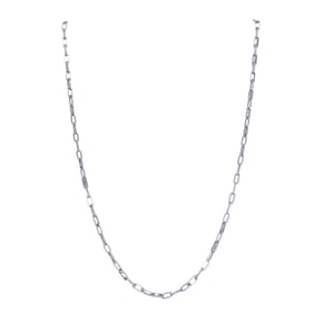 KRIA 18k White Gold Biker Chain Necklace