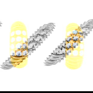 Vintage Van Cleef & Arpels 18k Gold Diamond Huggie Earrings: Designer: Van Cleef & ArpelsMaterials: 18k GoldGemstone: DiamondWeight: 6.42 GramsMeasurements: 5/8" x 1/4"Hallmarks: Van Cleef & Arpels, Made in France, OR, French eagle hallmark, Maker's mark, Seria