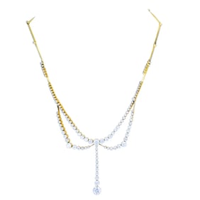 Edwardian Art Deco Necklace Platinum Diamond Vintage Jewelry Antique