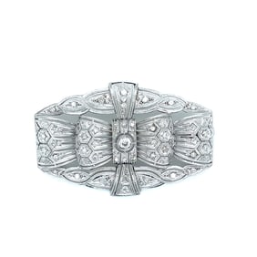 Art Deco Diamond Platinum Brooch